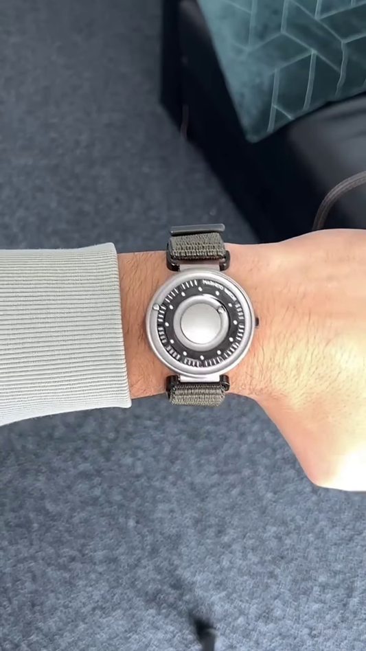 Tactile Magnetic Ball-Bearing Minimalist Timepiece