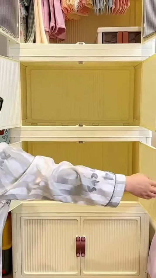 Premium Multi-Tier Kids' Nursery Wardrobe with Modular Storage