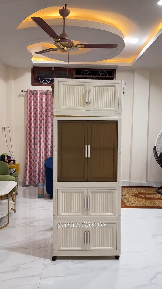 Premium Multi-Tier Modular Storage Wardrobe with Sliding Drawers