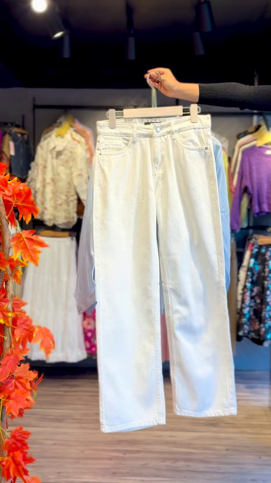 Embroidered Pastel Shirt and White Trouser Co-ord Set