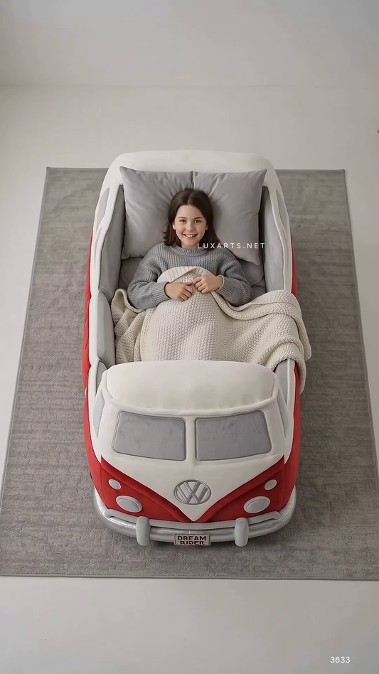 Bus-Inspired Novelty Toddler Bed