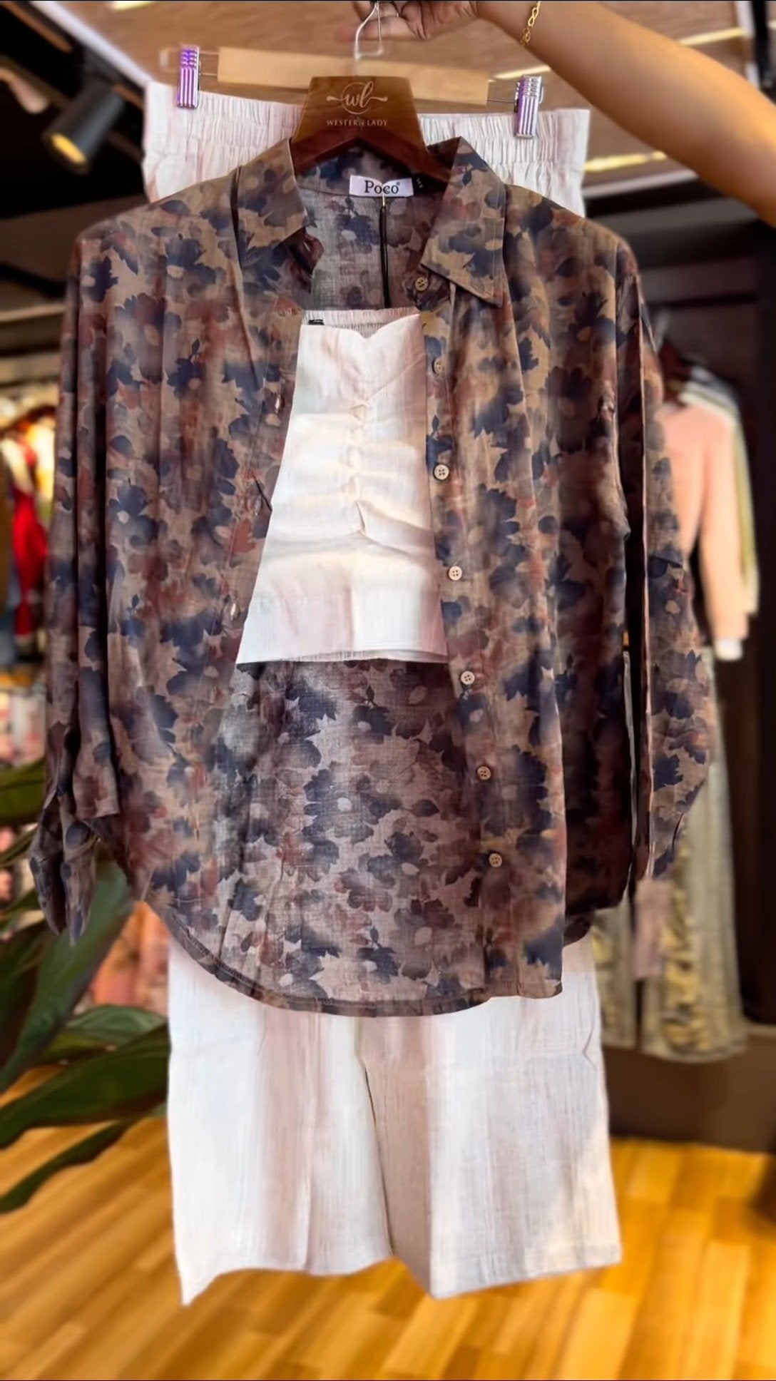 Urban Muse Floral Co-ord Set with Textured Trousers