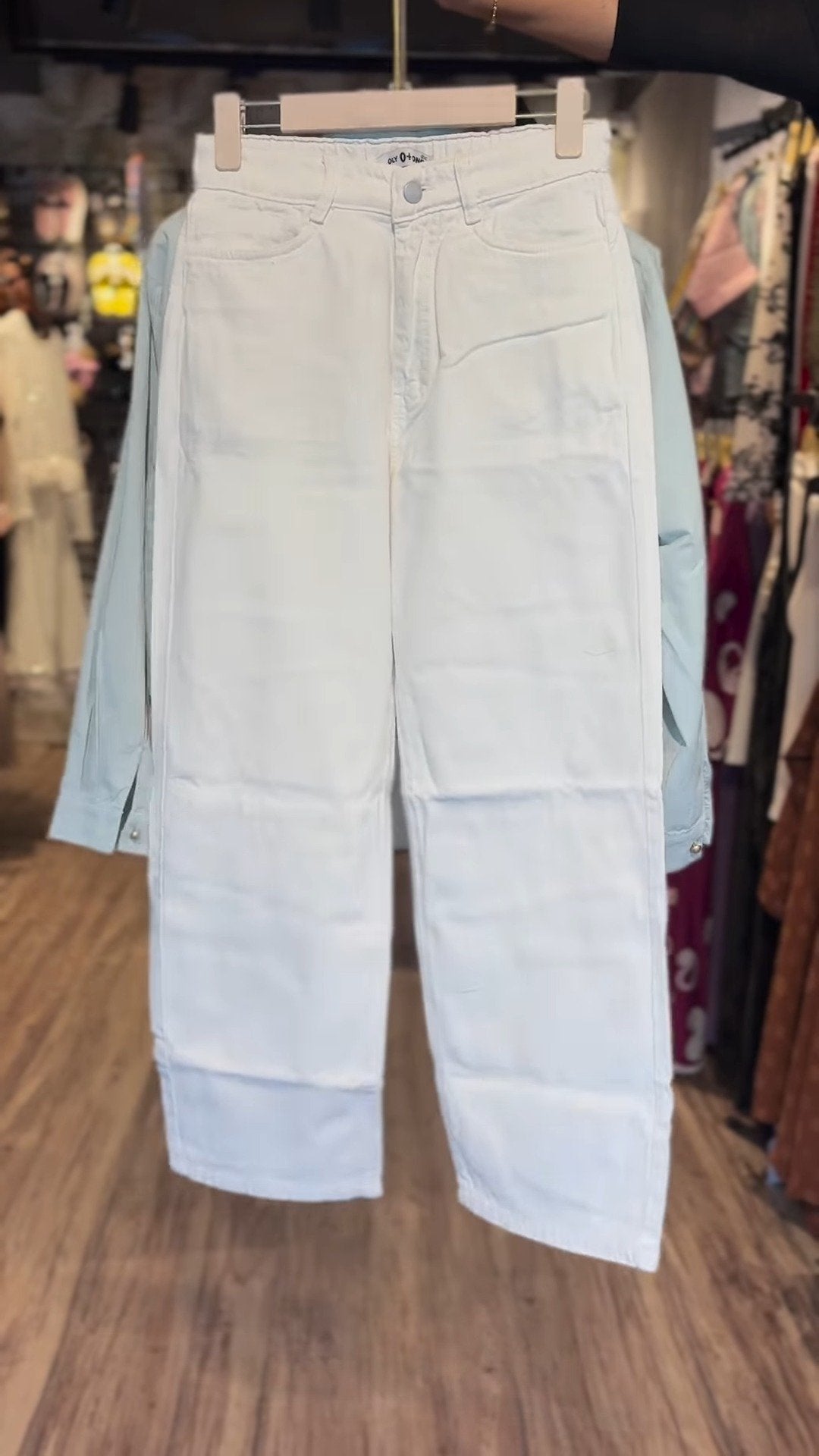 Pastel Sage Utility Jacket & White Denim Co-ord Set
