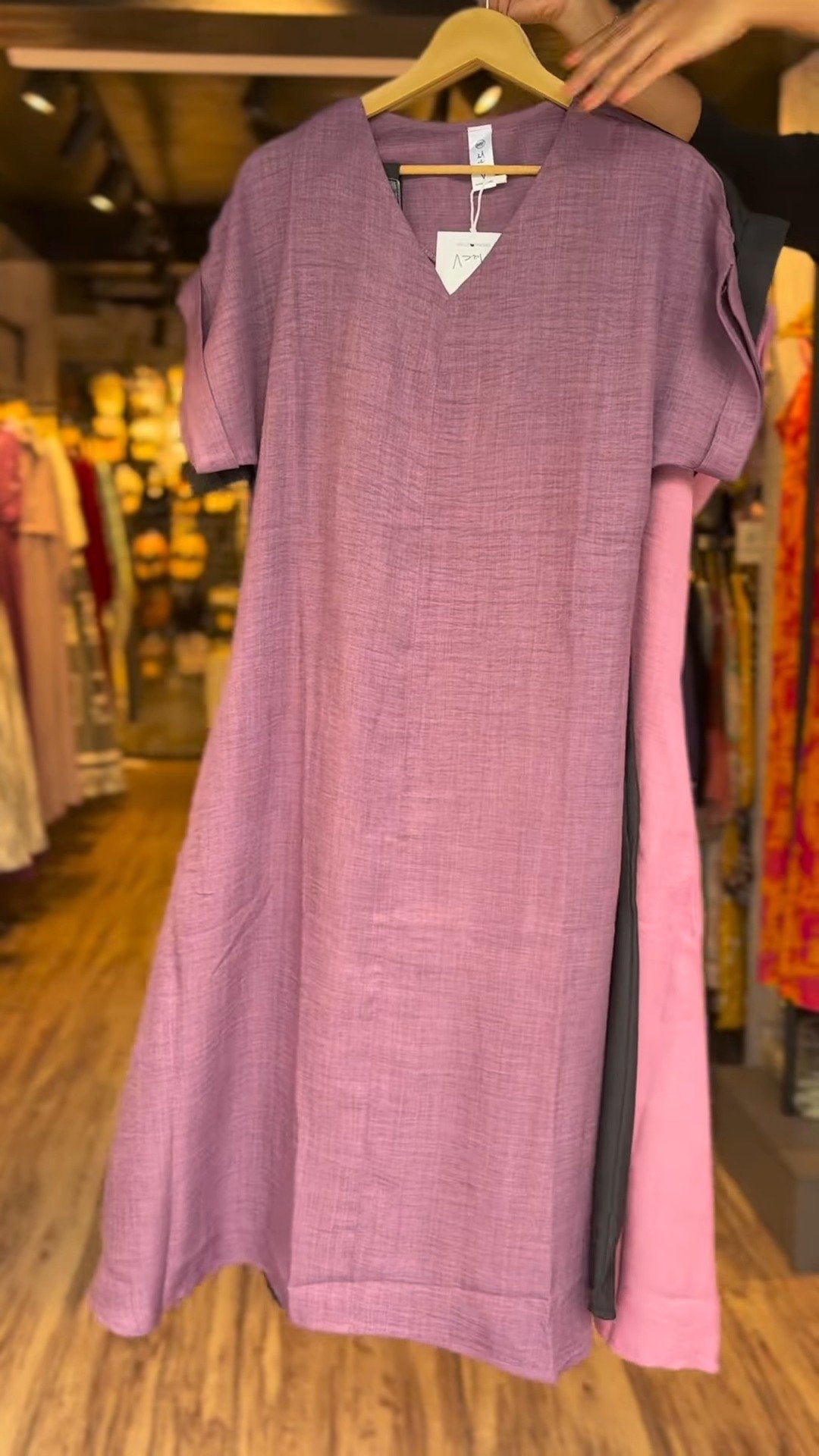 Minimalist A-Line Textured Cotton Kurta – Available in Aqua Blue, Pastel Lilac, Warm Sand, Dusky Rose & Charcoal Grey