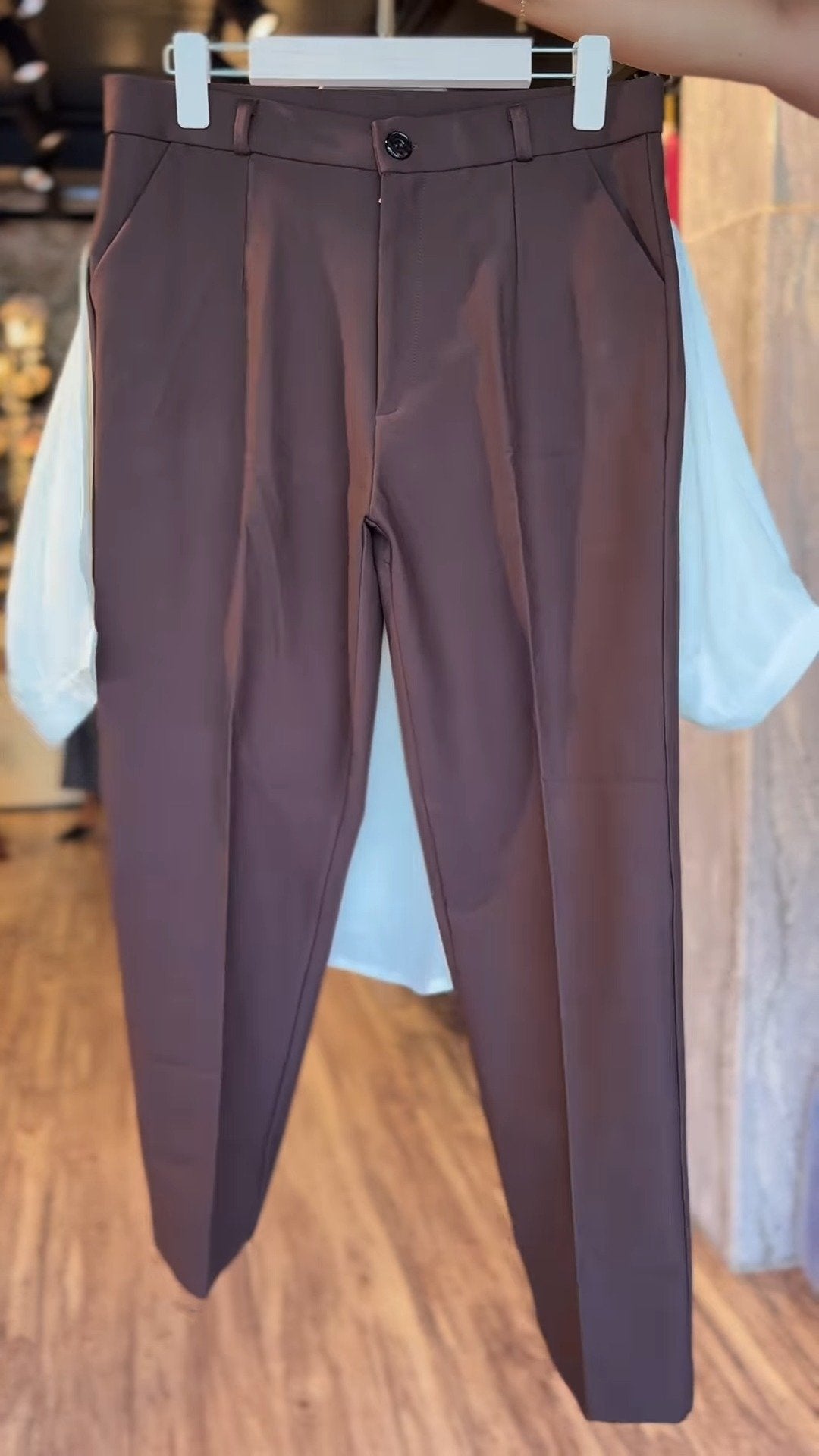 Ivory Kurta & Earthy Brown Trouser Co-ord Set – Effortless Ethnic Elegance