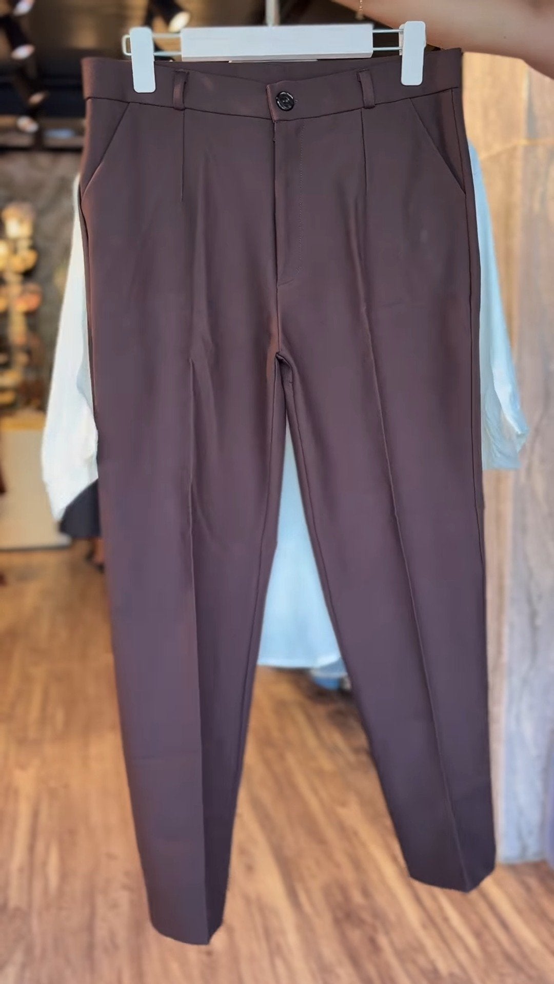 Ivory Kurta & Earthy Brown Trouser Co-ord Set – Effortless Ethnic Elegance