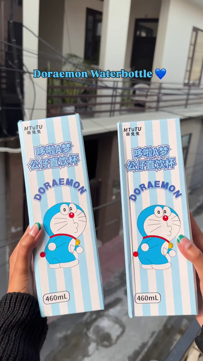 Character-Themed Blue Water Bottle with Interactive 3D Cap