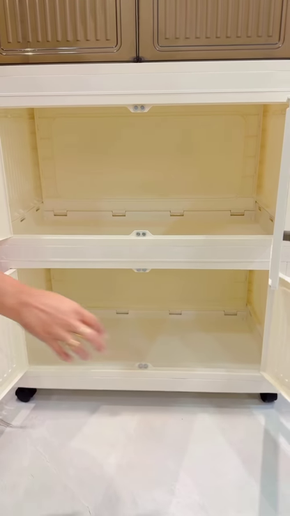 Multi-Tiered Modular Storage Cabinet for Organized Home Living