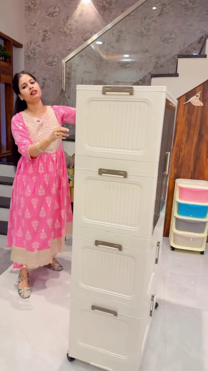 Multi-Tiered Modular Storage Cabinet for Organized Home Living