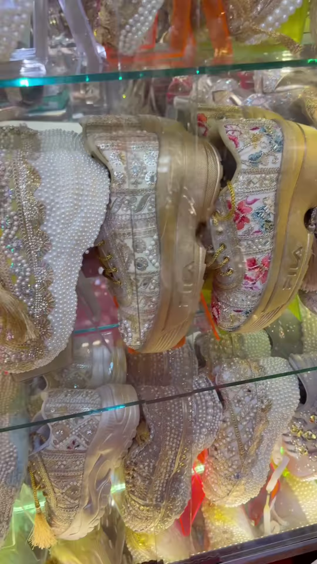 Luxury Heavily Embellished Pearl and Sequin Platform Juttis