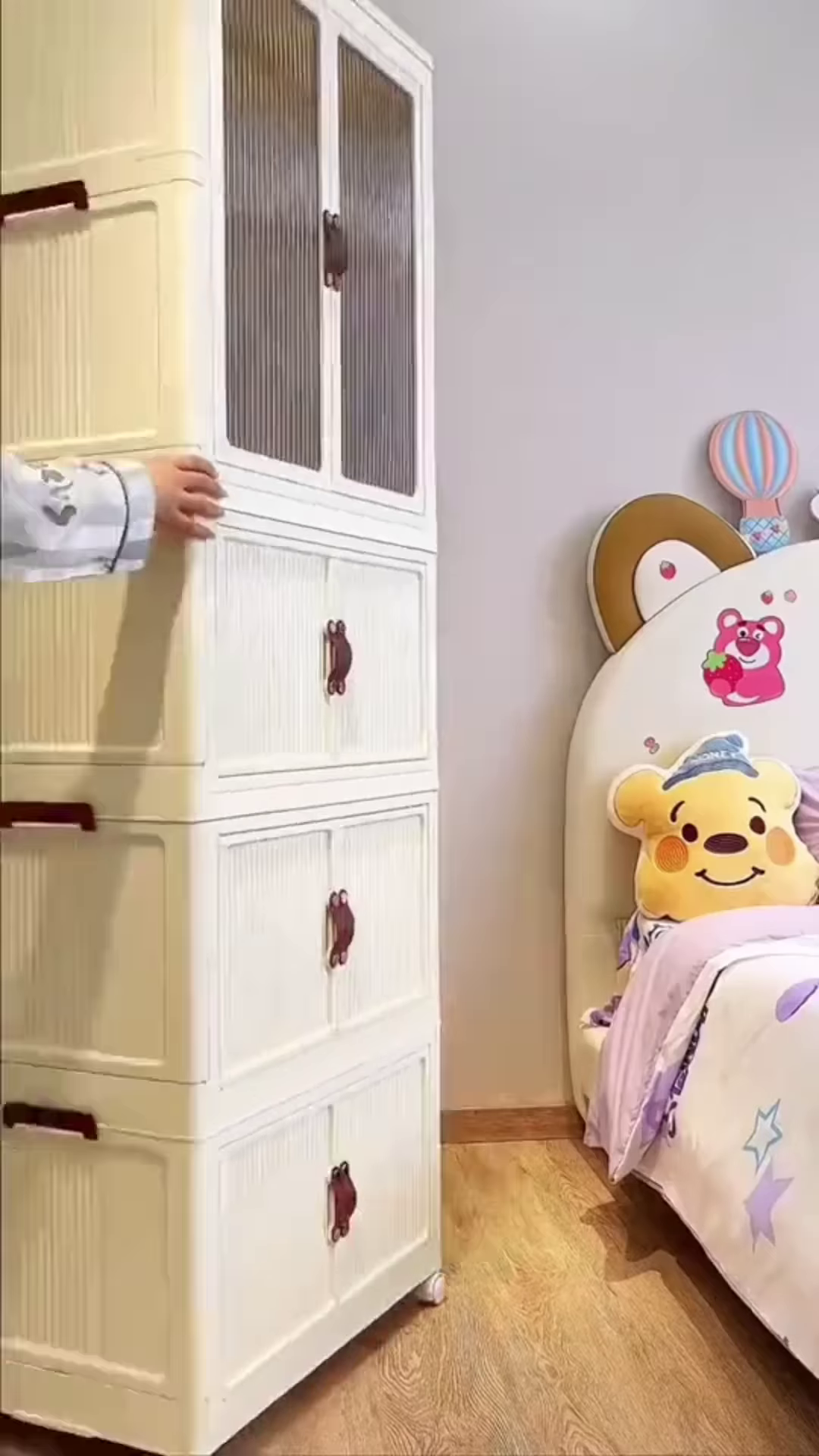 Premium Multi-Tier Kids' Nursery Wardrobe with Modular Storage