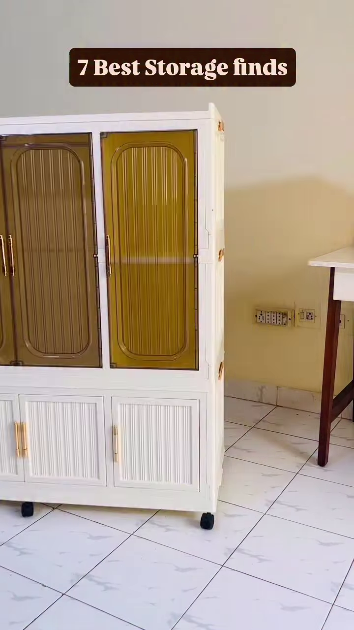 Modern Arched Fluted-Door Modular Storage Wardrobe