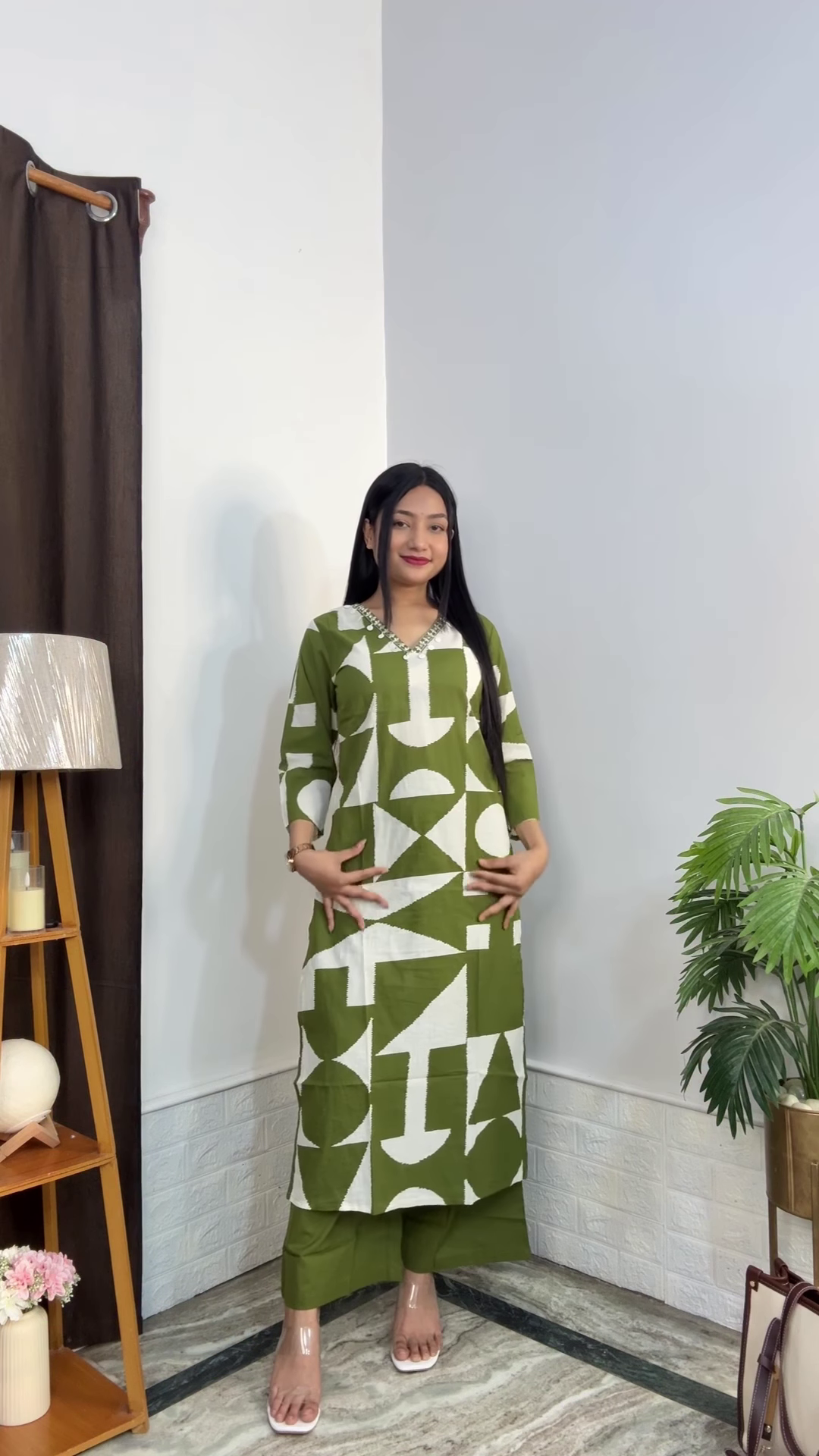 Artisanal Floral Kurta and Trouser Set Collection