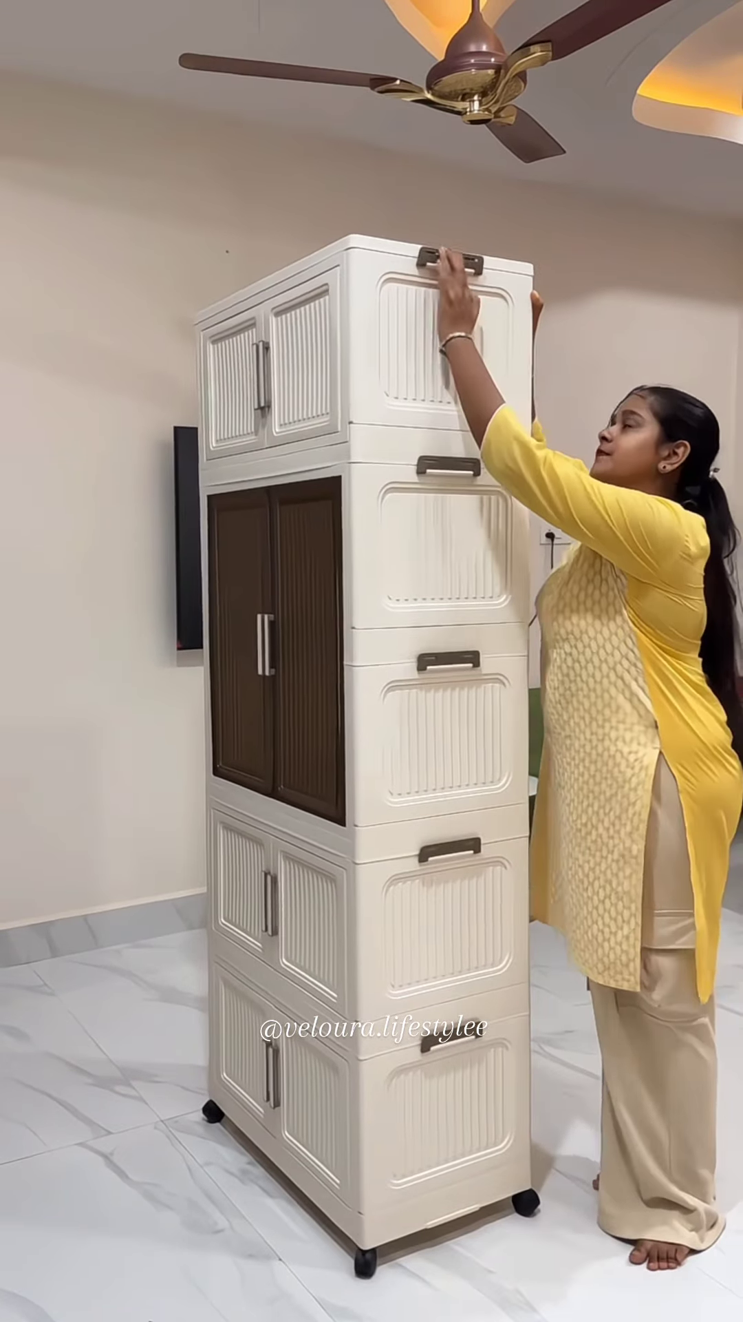 Premium Multi-Tier Modular Storage Wardrobe with Sliding Drawers