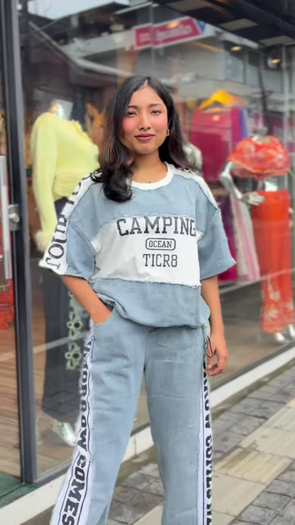 Urban Casual Graphic T-Shirt and Jogger Co-ord Set