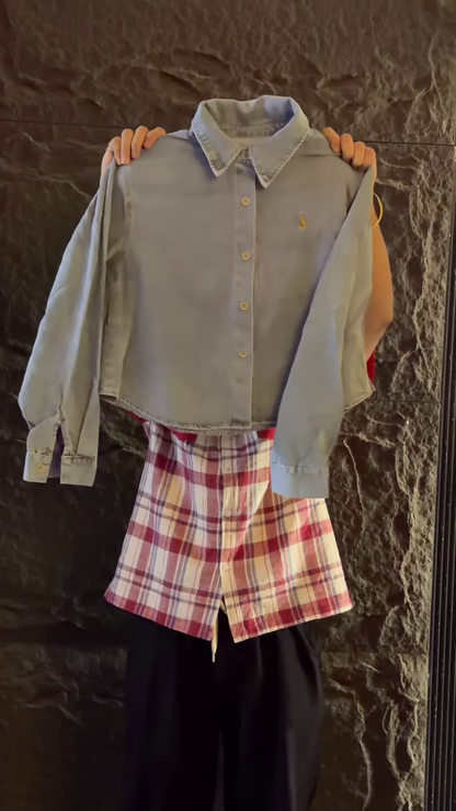 Utility-Style Denim Jacket and Cargo Trouser Co-ord Set