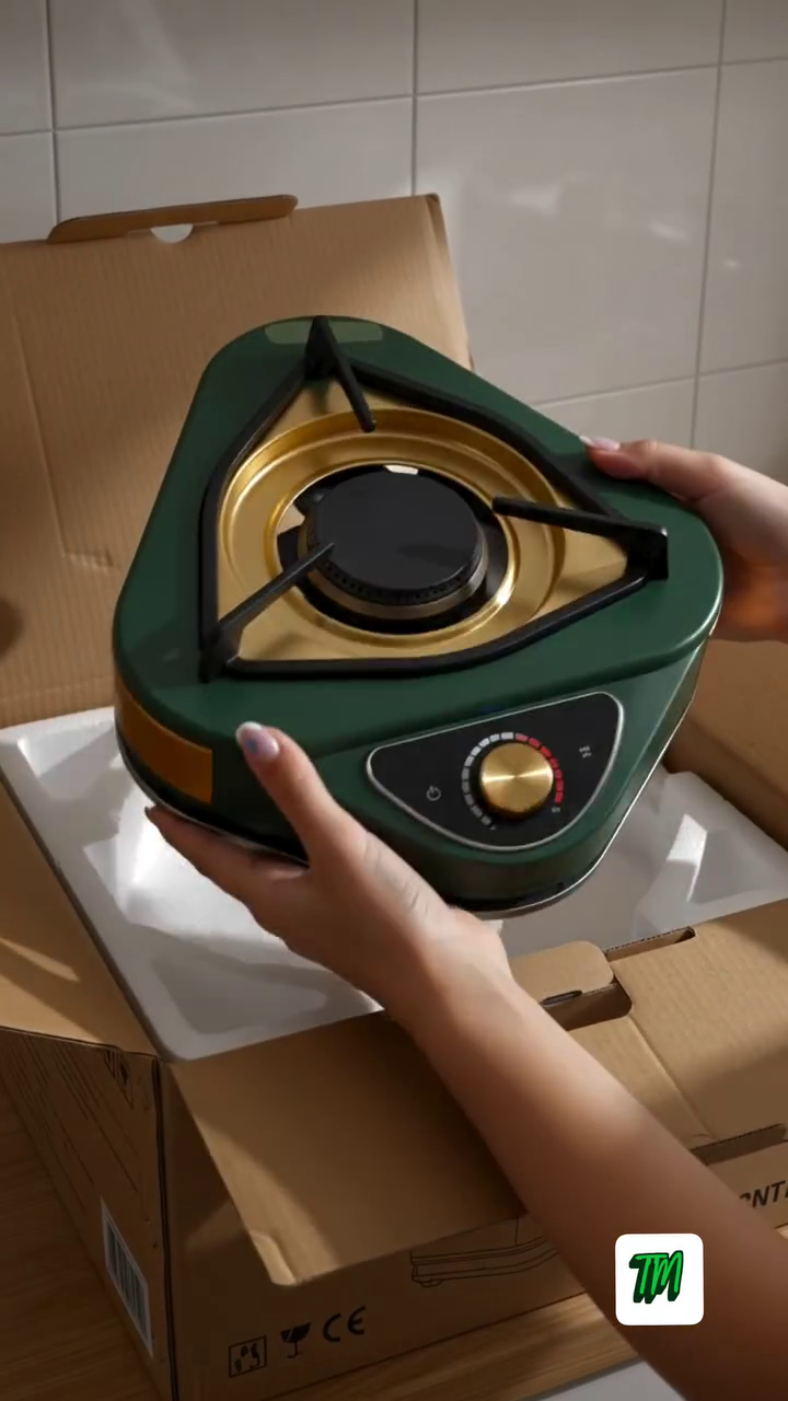 Compact Portable Triangular Gas Stove