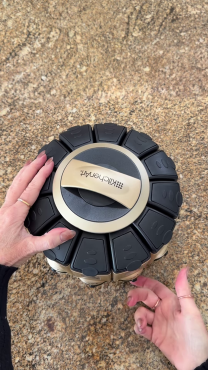 Auto-Measure Rotating Spice Dispenser Carousel