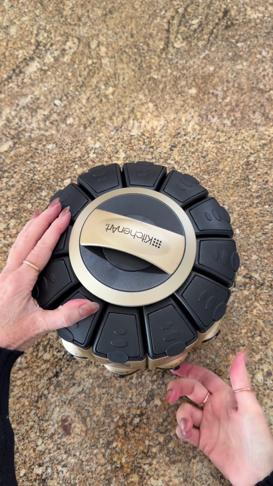 Auto-Measure Rotating Spice Dispenser Carousel