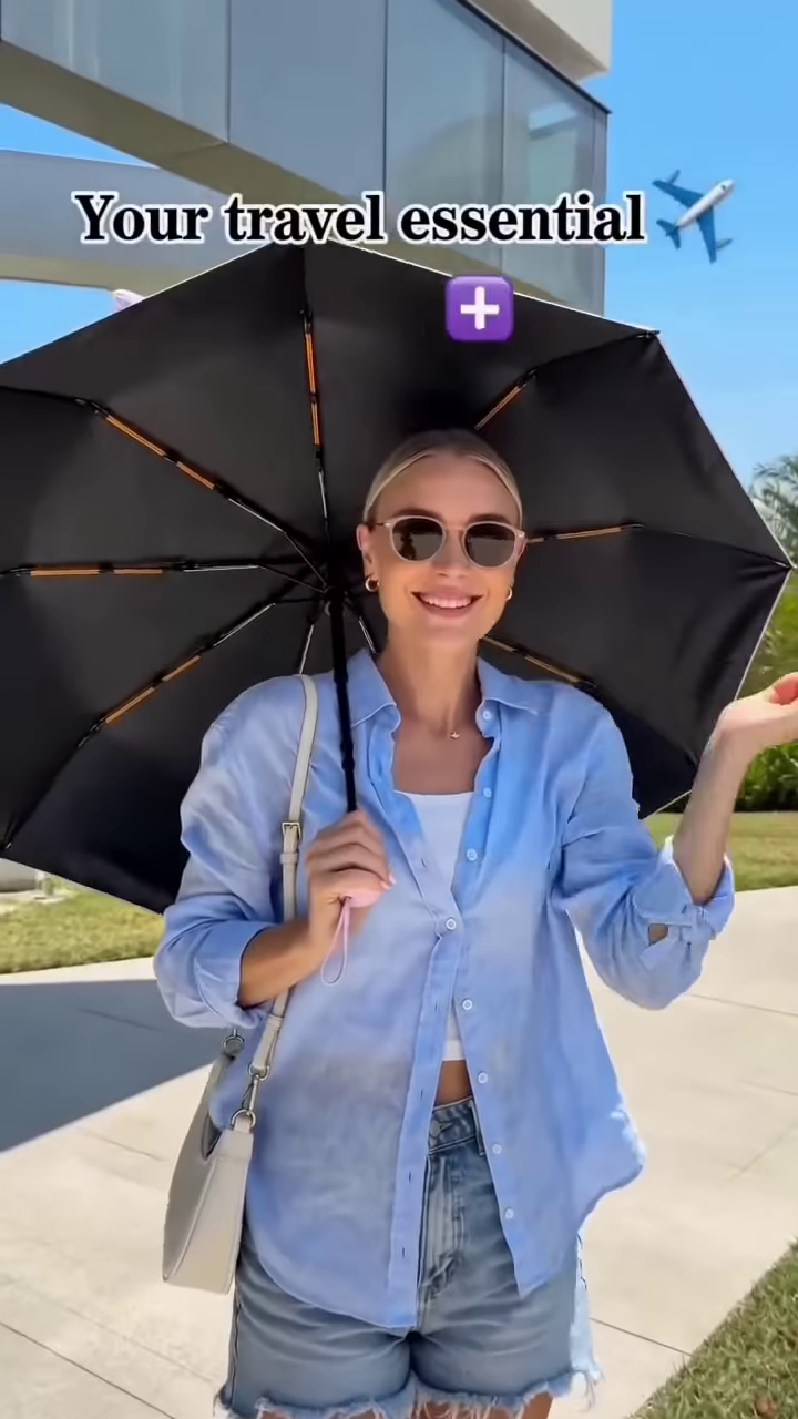 Ultra-Compact UV-Blocking Travel Umbrella