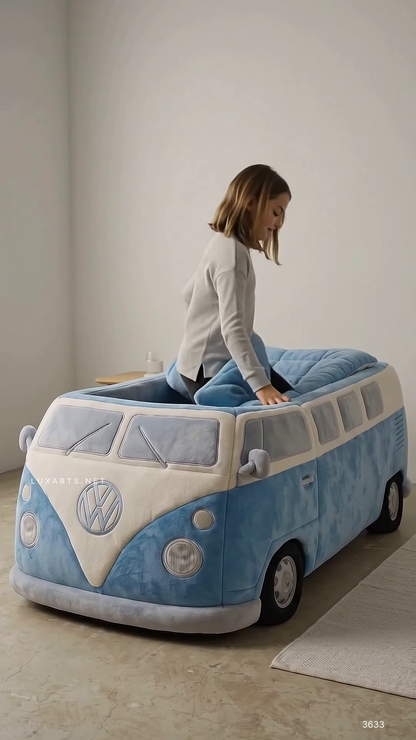 Bus-Inspired Novelty Toddler Bed