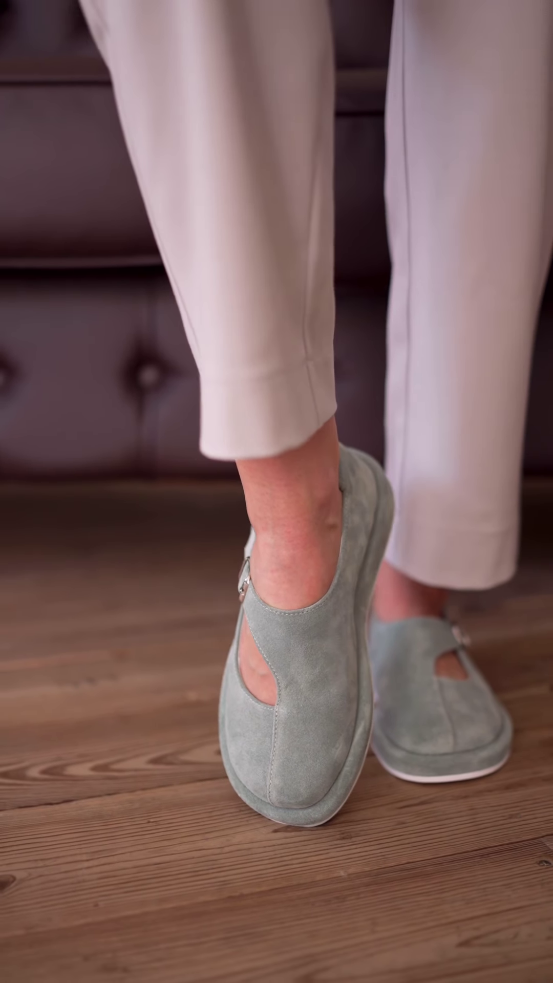 Suede Mary Jane Platform Flats